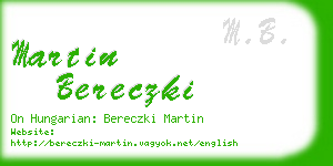 martin bereczki business card